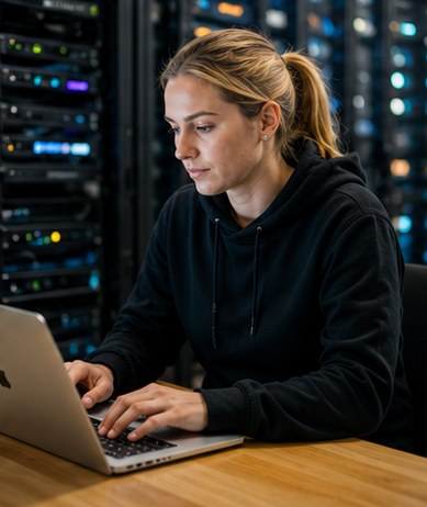 Working in a server room